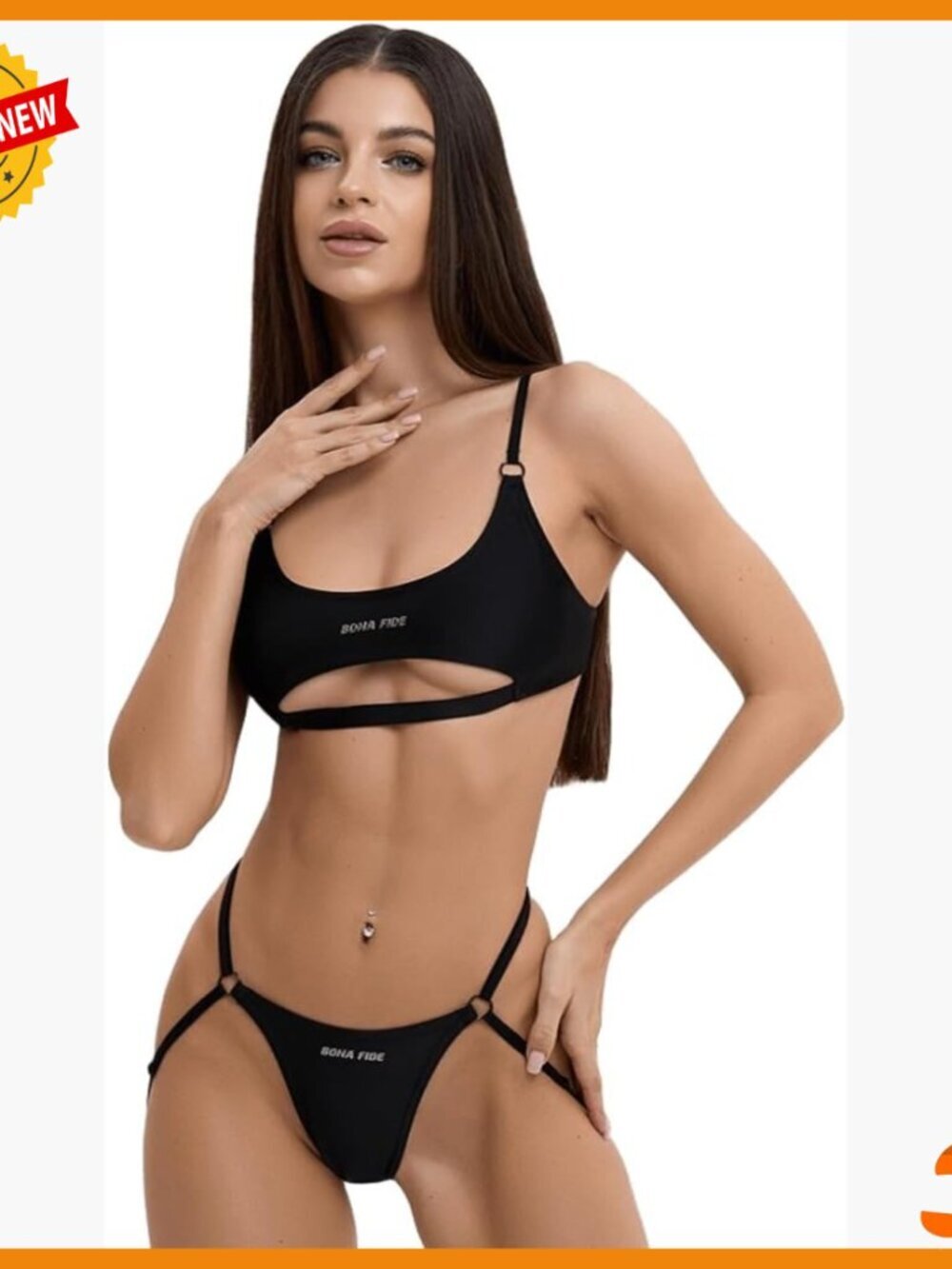 Halter Triangle Bikini Set with Tie Sides, Nylon Spandex Blend